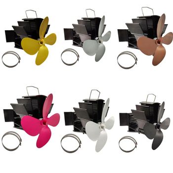 4 Blades Heat Powered Fireplace Stove Hanging fireplace Fan